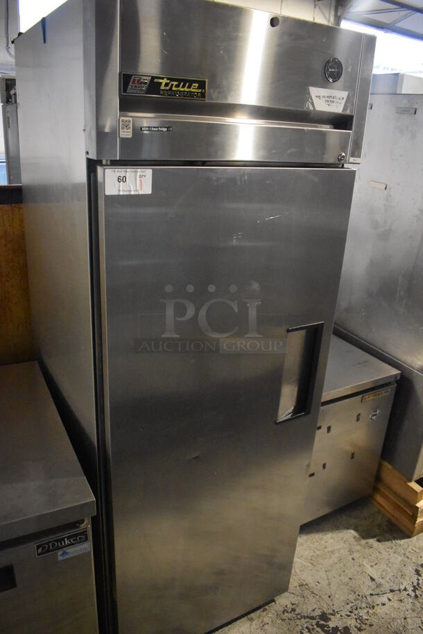 True TG1R-1S ENERGY STAR Stainless Steel Commercial Single Door Reach In Cooler w/ Poly Coated Racks. 115 Volts, 1 Phase. 29x34x82. Tested and Working! - Image 2 of 5