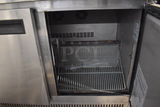 Dukers DUC48F Stainless Steel Commercial 2 Door Undercounter Freezer on Commercial Casters. 115 Volts, 1 Phase. 48.5x31.5x36. Tested and Working! - Image 5 of 7
