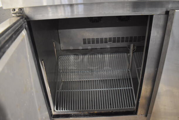 Dukers DUC48F Stainless Steel Commercial 2 Door Undercounter Freezer on Commercial Casters. 115 Volts, 1 Phase. 48.5x31.5x36. Tested and Working! - Image 7 of 7