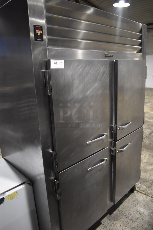 Traulsen RHT232WUT-HHS ENERGY STAR Stainless Steel Commercial 4 Half Size Reach In Cooler on Commercial Casters. 115 Volts, 1 Phase. 58x35x83. Tested and Working! - Image 2 of 7