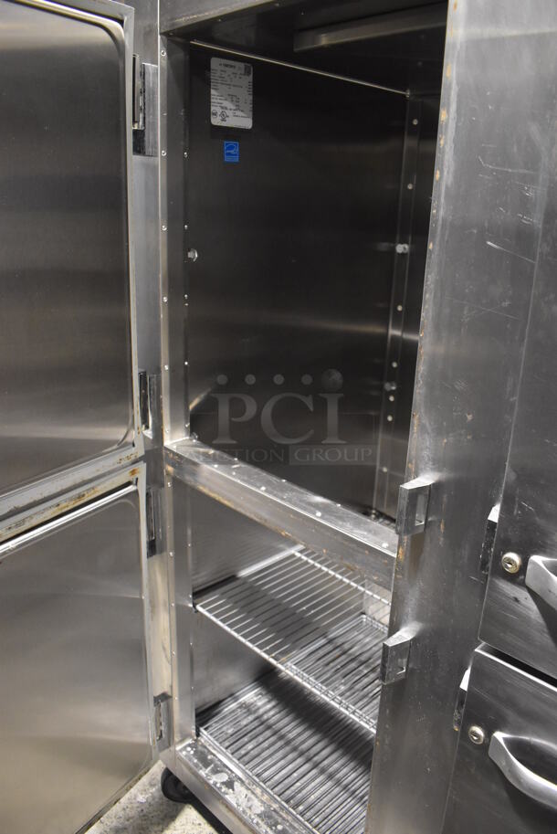 Traulsen RHT232WUT-HHS ENERGY STAR Stainless Steel Commercial 4 Half Size Reach In Cooler on Commercial Casters. 115 Volts, 1 Phase. 58x35x83. Tested and Working! - Image 5 of 7