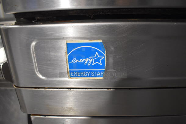 2 Blodgett Mark V ENERGY STAR Stainless Steel Commercial Electric Powered Full Size Convection Ovens w/ View Through Doors, Metal Oven Racks and Thermostatic Controls on Commercial Casters. 440 Volts, 3 Phase. 38x37x64. 2 Times Your Bid! - Image 12 of 12