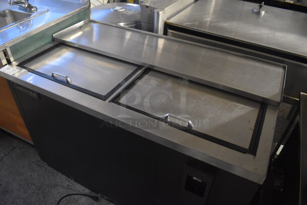 Continental CBC50 Stainless Steel Commercial Back Bar Cooler w/ 2 Sliding Lids. 50x28x34. Tested and Powers On But Temps at 53 Degrees - Image 3 of 8