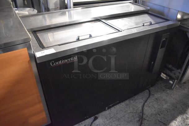 Continental CBC50 Stainless Steel Commercial Back Bar Cooler w/ 2 Sliding Lids. 50x28x34. Tested and Powers On But Temps at 53 Degrees - Image 7 of 8