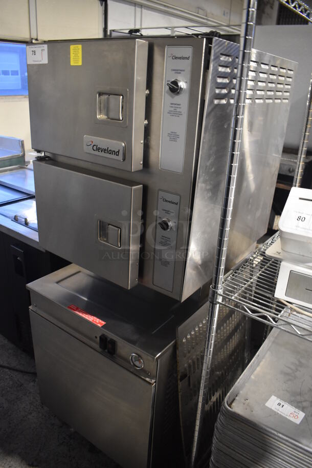 2013 Cleveland 24CSM Stainless Steel Commercial Steam Powered 2 Deck Steam Cabinet. 115 Volts, 1 Phase. 24x34x62.5 - Image 3 of 6