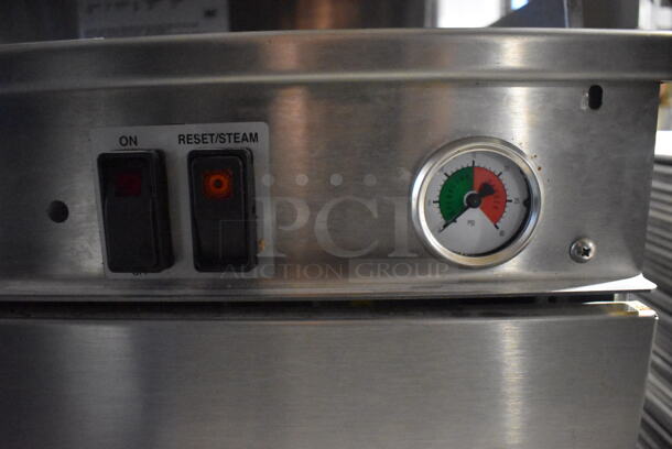 2013 Cleveland 24CSM Stainless Steel Commercial Steam Powered 2 Deck Steam Cabinet. 115 Volts, 1 Phase. 24x34x62.5 - Image 6 of 6