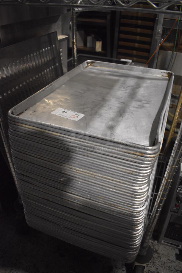 50 Metal Full Size Baking Pans. 18x26x1. 50 Times Your Bid! - Image 2 of 4