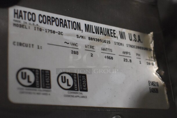 Hatco ITQ-1750-2C Stainless Steel Commercial Countertop Double Conveyor Oven. 208 Volts, 1 Phase. 20x29x17 - Image 8 of 8
