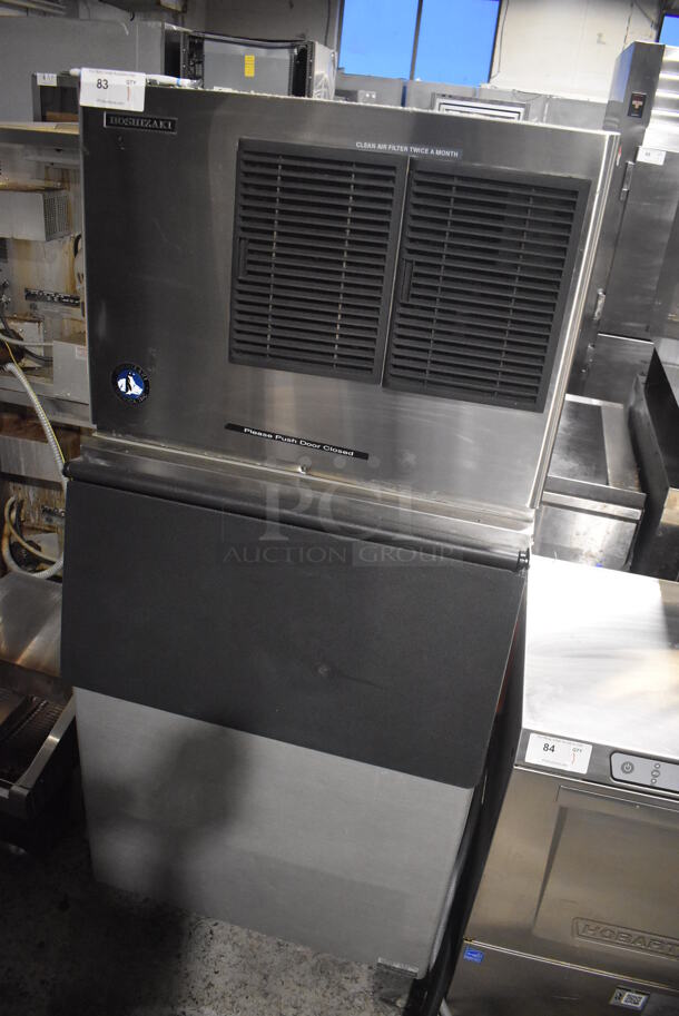 Hoshizaki KML-451MAH Stainless Steel Commercial Ice Head on Hoshizaki B-500PF Metal Commercial Ice Bin. 115-120 Volts, 1 Phase. 31x33x68.5 - Image 3 of 7