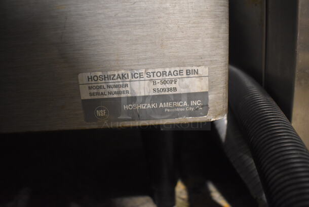 Hoshizaki KML-451MAH Stainless Steel Commercial Ice Head on Hoshizaki B-500PF Metal Commercial Ice Bin. 115-120 Volts, 1 Phase. 31x33x68.5 - Image 6 of 7