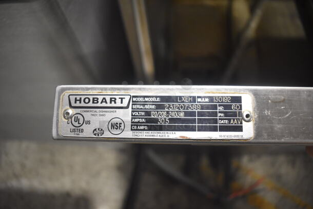 LATE MODEL! Hobart LXEH Stainless Steel Commercial Undercounter Dishwasher. 120/208-240 Volts, 1 Phase. 24x24x34 - Image 7 of 8