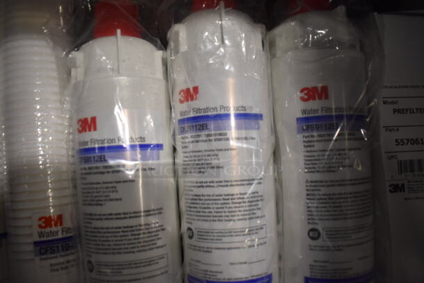 ALL ONE MONEY! Lot of 3M Water Filter Cartridges, 2 3M M Prefilter Cartridges, 2 3M CFS110-C20 Sediment Reduction Filter Cartridges and 4 Cuno CFS4201MF Scale Inhibitor and Particulate Reduction Cartridges in Clear Poly Bin - Image 3 of 7
