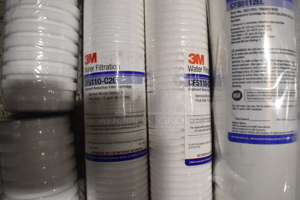 ALL ONE MONEY! Lot of 3M Water Filter Cartridges, 2 3M M Prefilter Cartridges, 2 3M CFS110-C20 Sediment Reduction Filter Cartridges and 4 Cuno CFS4201MF Scale Inhibitor and Particulate Reduction Cartridges in Clear Poly Bin - Image 4 of 7