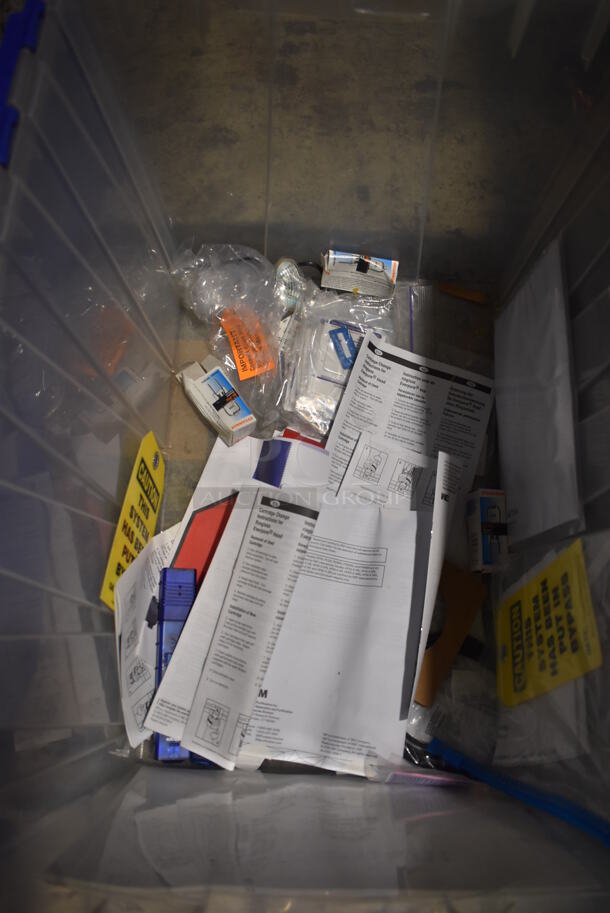 ALL ONE MONEY! Lot of 3M Water Filter Cartridges, 2 3M M Prefilter Cartridges, 2 3M CFS110-C20 Sediment Reduction Filter Cartridges and 4 Cuno CFS4201MF Scale Inhibitor and Particulate Reduction Cartridges in Clear Poly Bin - Image 6 of 7