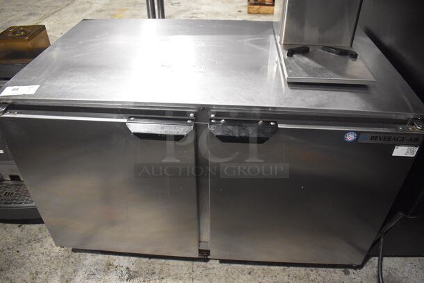 Beverage Air UCR48A-23 Stainless Steel Commercial 2 Door Undercounter Cooler on Commercial Casters. 115 Volts, 1 Phase. 48x31x30.5. Tested and Working! - Image 2 of 6