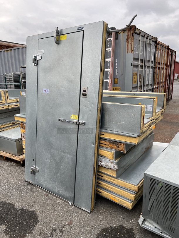 Norlake 6'x8' SELF CONTAINED Walk In Freezer Box w/ Copeland RF42C1E-CAV-101 Compressor and Norlake CPF100DC-A Condenser. 208-230 Volts, 1 Phase. Pictures of Unit Before Disassembly Are Included In The Listing - Image 3 of 10