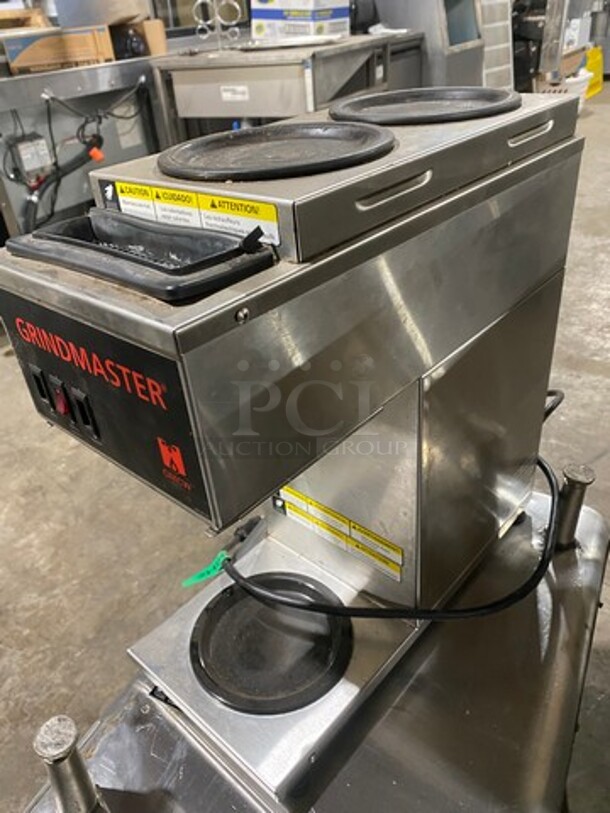 Grindmaster Commercial Countertop Coffee Maker! With 3 Coffee Pot Warmers! All Stainless Steel! - Image 2 of 10