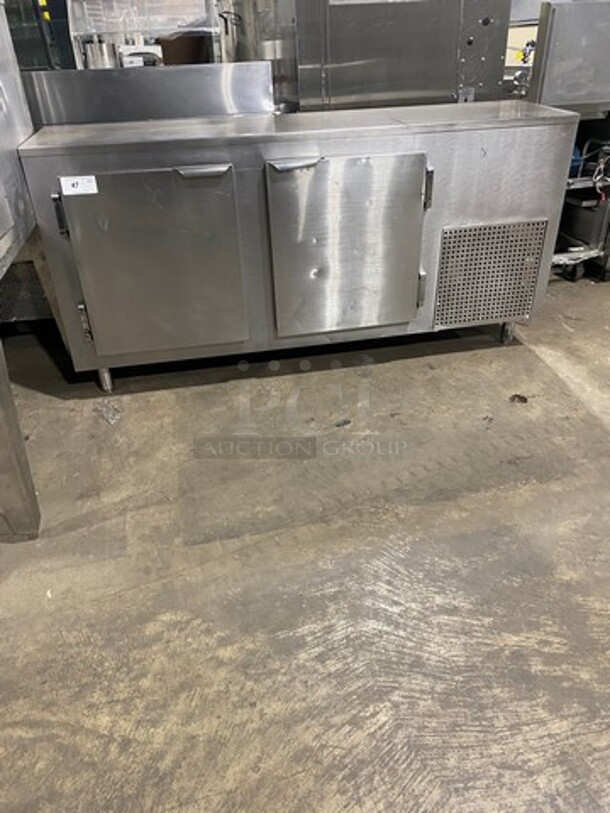 Commercial 2 Door Back Bar Cooler! All Stainless Steel! On Legs!