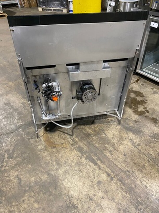 NICE! Garland Commercial Natural Gas Powered Hot Plate With Right Side Flat Griddle! Griddle Has Side Splashes! With Back Splash! With Oven Underneath! All Stainless Steel! - Image 3 of 10