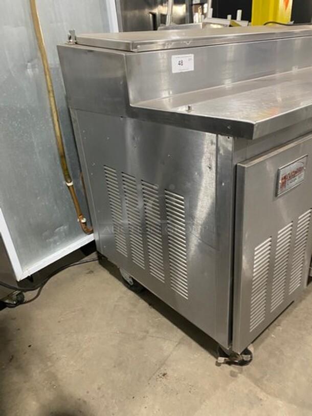 2010 Marsal Commercial Refrigerated Pizza Prep Table! With Single Door Storage Space! With 2 Drawers Underneath! All Stainless Steel! On Casters! Model: BM64 SN: 1319 115V 60Hz 1 Phase - Image 2 of 11