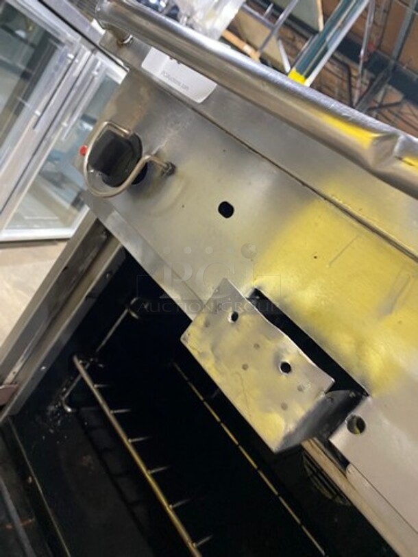 NICE! Garland Commercial Natural Gas Powered Hot Plate With Right Side Flat Griddle! Griddle Has Side Splashes! With Back Splash! With Oven Underneath! All Stainless Steel! - Image 9 of 10