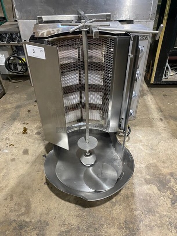 LATE MODEL! 2017 Inoksan Commercial Natural Gas Powered Kebab/ Gyro Machine! All Stainless Steel! Model: PDG400N SN: 37011908007 115V