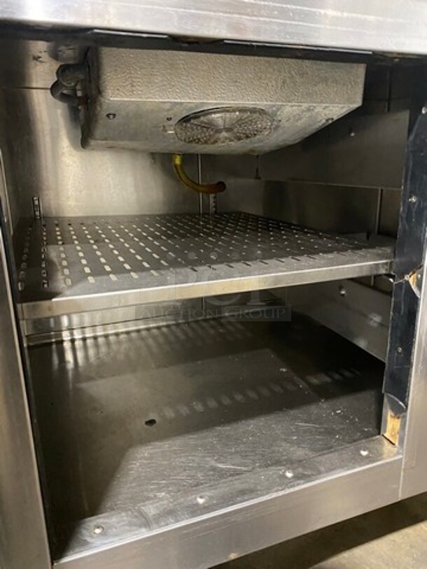 2010 Marsal Commercial Refrigerated Pizza Prep Table! With Single Door Storage Space! With 2 Drawers Underneath! All Stainless Steel! On Casters! Model: BM64 SN: 1319 115V 60Hz 1 Phase - Image 6 of 11