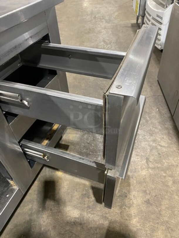 2010 Marsal Commercial Refrigerated Pizza Prep Table! With Single Door Storage Space! With 2 Drawers Underneath! All Stainless Steel! On Casters! Model: BM64 SN: 1319 115V 60Hz 1 Phase - Image 7 of 11