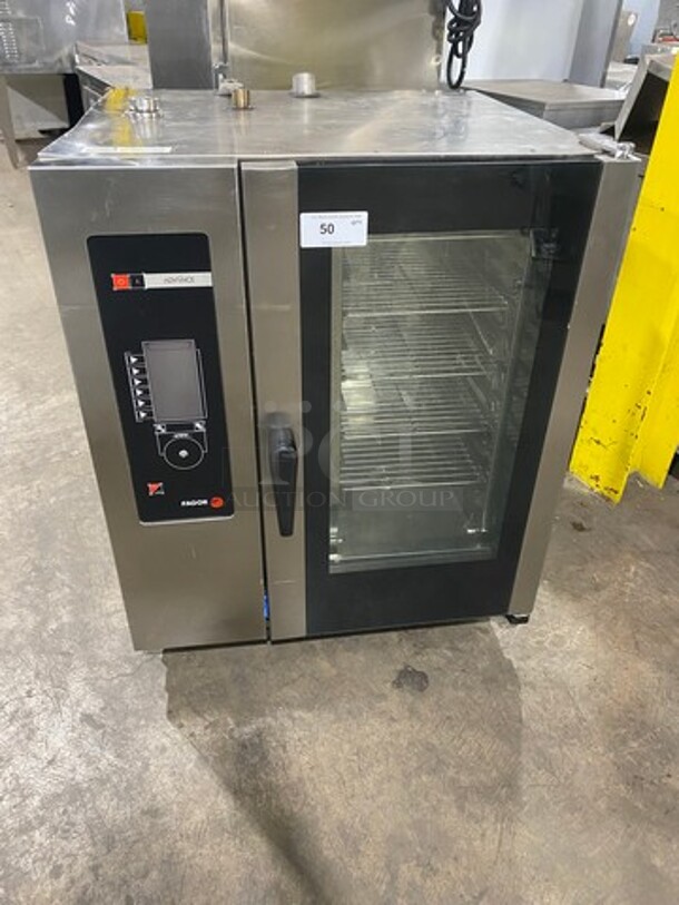 Fagor Commercial Natural Gas Powered Combi Oven! With View Through Door! Metal Oven Racks! All Stainless Steel! All Stainless! Model: AG101W SN: 8100200319