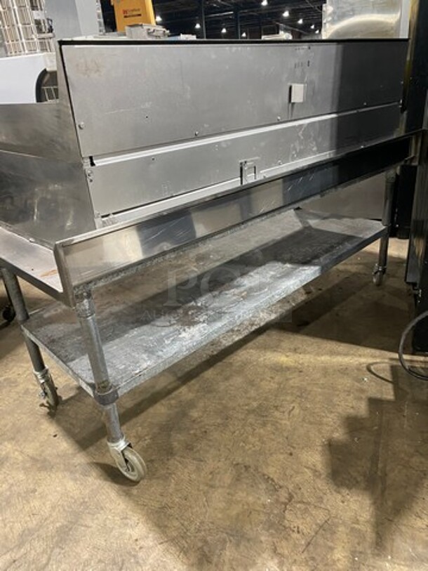 MagicK'tchn Commercial Countertop Electric Powered Flat Top Griddle! With Back And Side Splashes! On Equipment Stand! With Storage Space Underneath! All Stainless Steel! On Casters!  - Image 4 of 9