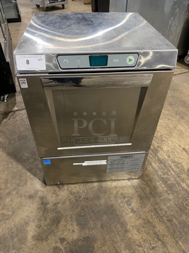 New Body Style Hobart Commercial Under The Counter Heavy Duty Dishwasher! All Stainless Steel! Model: LXER SN: 231193787 120/208V 60HZ 1 Phase
