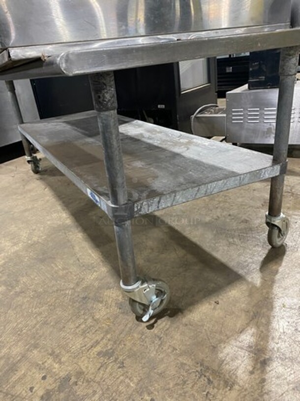 MagicK'tchn Commercial Countertop Electric Powered Flat Top Griddle! With Back And Side Splashes! On Equipment Stand! With Storage Space Underneath! All Stainless Steel! On Casters!  - Image 9 of 9