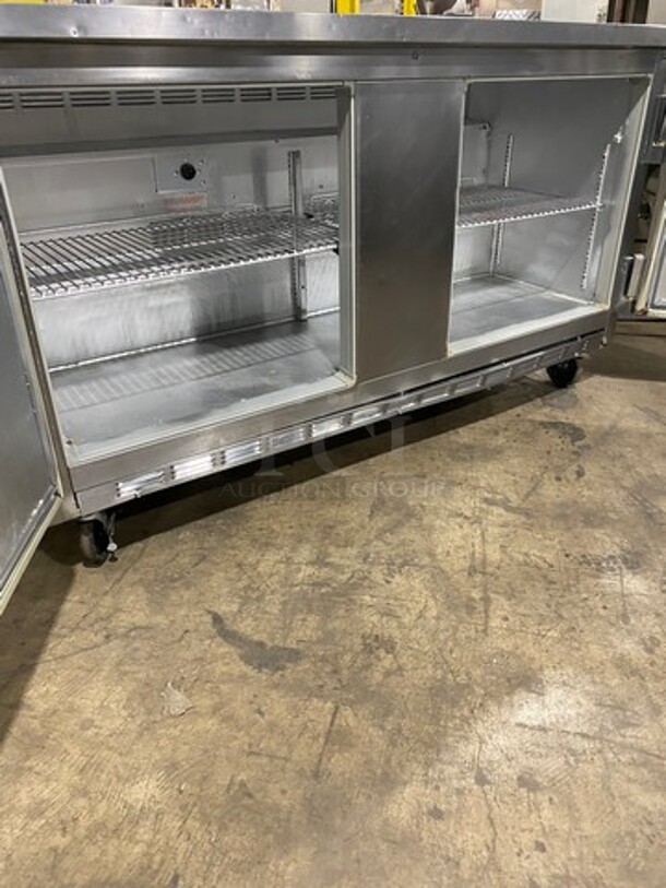 Beverage Air Commercial 2 Door Lowboy/Worktop Cooler! All Stainless Steel! On Casters! Model: WTR60A SN: 5902580 115V 60HZ 1 Phase - Image 5 of 8