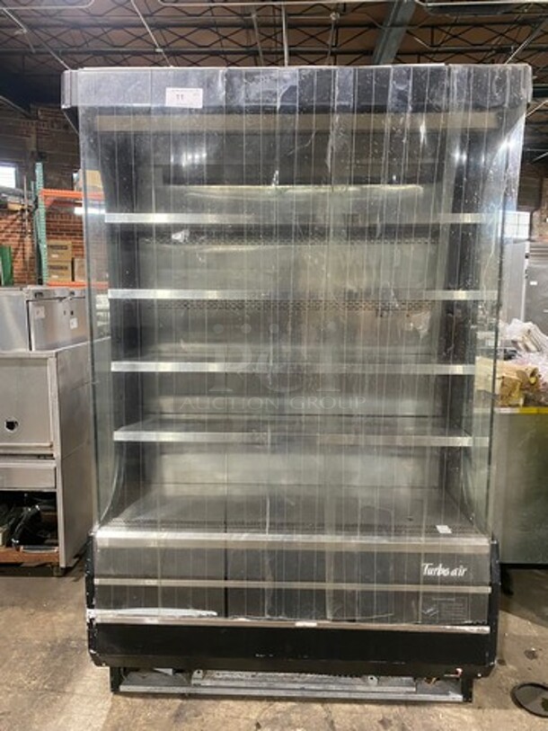 Turbo Air Commercial Refrigerated Open Grab-N-Go Case Merchandiser! With View Through Sides! With Front Cover! All Stainless Steel! Model: TOM50B SN: TOM5017X029 120V 60HZ 1 Phase