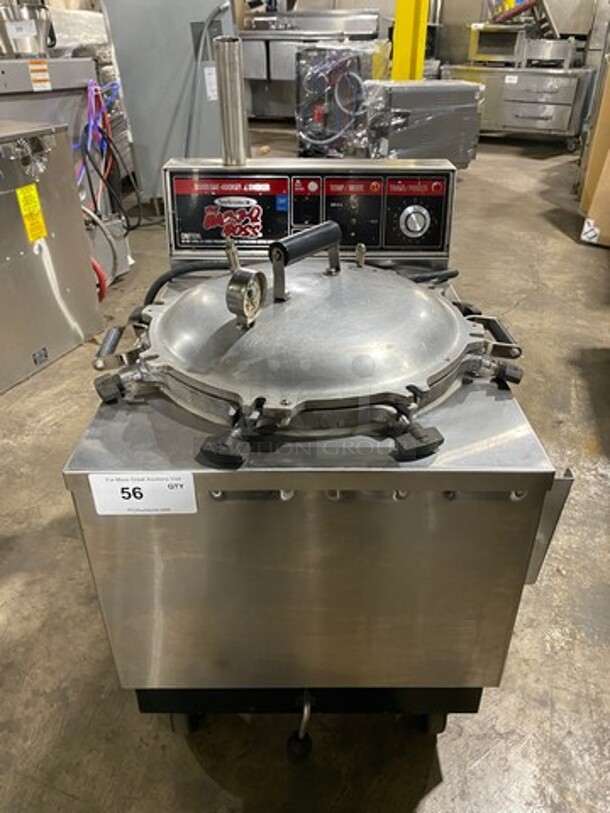 Smokaroma Commercial Electric Powered BBQ Cooker/ Smoker! All Stainless Steel! On Casters! Model: AC 208/240V