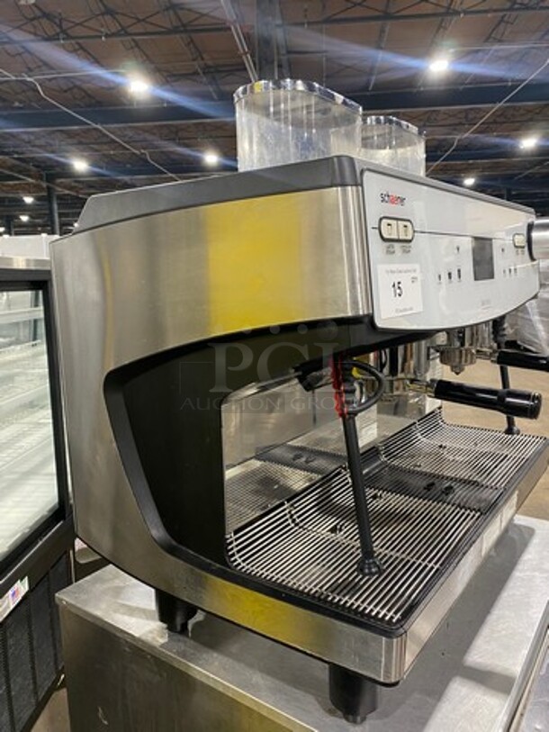 WOW! LATE MODEL! Dunkin Donuts Edition! Schaerer Commercial Countertop 2 Group Espresso Machine! With Steam Lines! Stainless Steel! On Small Legs! - Image 2 of 11