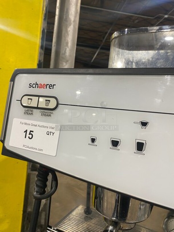WOW! LATE MODEL! Dunkin Donuts Edition! Schaerer Commercial Countertop 2 Group Espresso Machine! With Steam Lines! Stainless Steel! On Small Legs! - Image 8 of 11
