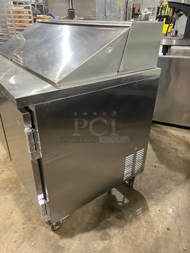 Leader Commercial Refrigerated Mega Top Sandwich Prep Table! With 2 Door Underneath Storage Space! All Stainless Steel! On Casters! Model: ESLM48SC SN: NL05C0052 115V 60HZ 1 Phase - Image 2 of 9