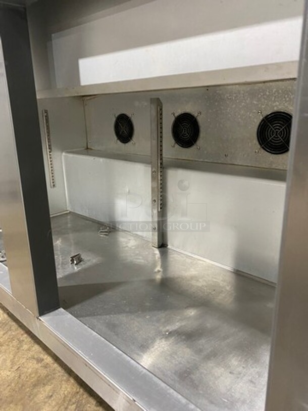 Leader Commercial Refrigerated Mega Top Sandwich Prep Table! With 2 Door Underneath Storage Space! All Stainless Steel! On Casters! Model: ESLM48SC SN: NL05C0052 115V 60HZ 1 Phase - Image 6 of 9