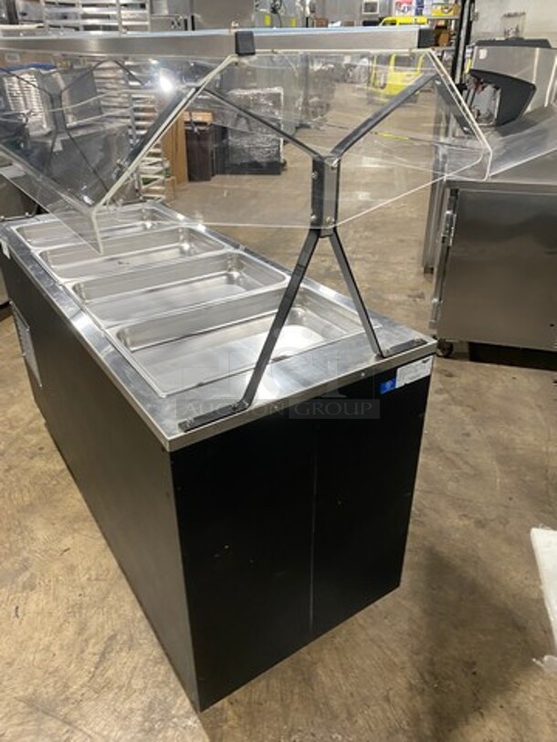 Vollrath Commercial Refrigerated Food Serving Station Counter/ Cold Pan! With Sneeze Guard! Stainless Steel Body! On Casters! Model: R38718 SN: B23700497448002 120V 60HZ 1 Phase - Image 2 of 9