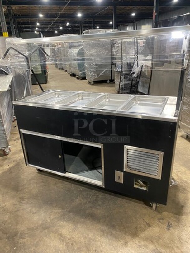 Vollrath Commercial Refrigerated Food Serving Station Counter/ Cold Pan! With Sneeze Guard! Stainless Steel Body! On Casters! Model: R38718 SN: B23700497448002 120V 60HZ 1 Phase - Image 3 of 9