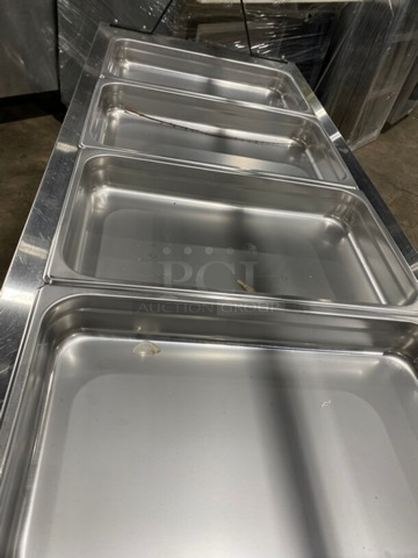 Vollrath Commercial Refrigerated Food Serving Station Counter/ Cold Pan! With Sneeze Guard! Stainless Steel Body! On Casters! Model: R38718 SN: B23700497448002 120V 60HZ 1 Phase - Image 5 of 9