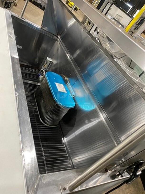 Leader Commercial Refrigerated Sandwich Prep Table! With Commercial Cutting Board! With Overhead Shelves! With 2 Sliding Door Storage Space Underneath! All Stainless Steel! On Casters! Model: LM60R SN: PZ03M3102E 115V 60HZ 1 Phase - Image 8 of 12