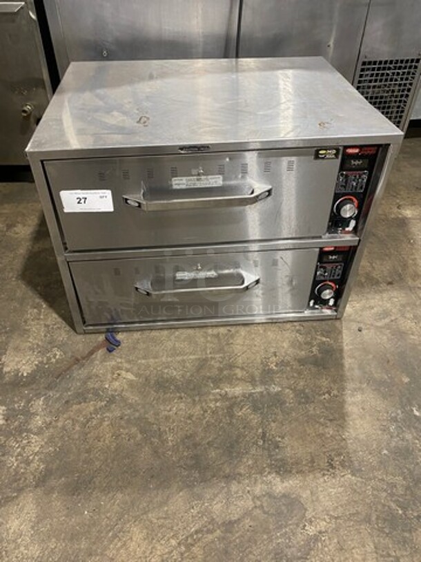 NICE! Hatco Commercial Countertop Electric Powered 2 Drawer Warmer! Solid Stainless Steel! Model: HDW2 SN: 8793151119 120V 60HZ 1 Phase