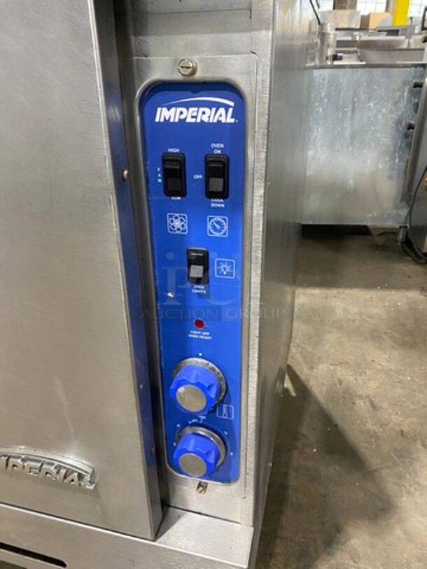 NICE! Imperial Commercial Electric Powered Heavy Duty Double Convection Oven! With One View Through Door & One Solid Door! With Metal Oven Racks! All Stainless Steel! On Casters! 2x Your Bid Makes One Unit! - Image 7 of 8