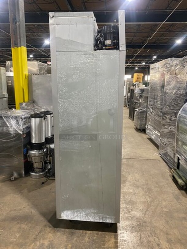 Beverage Air Commercial Single Door Reach In Freezer! With Poly Coated Racks! All Stainless Steel! On Casters! Model: HF11S SN: 12102164 115V 60HZ 1 Phase - Image 2 of 9