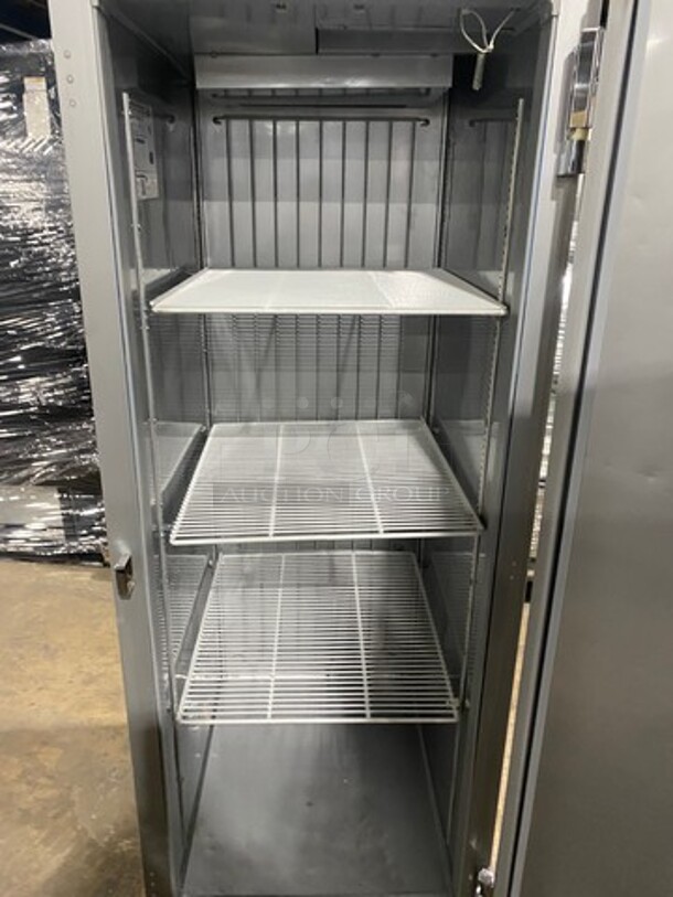 Beverage Air Commercial Single Door Reach In Freezer! With Poly Coated Racks! All Stainless Steel! On Casters! Model: HF11S SN: 12102164 115V 60HZ 1 Phase - Image 5 of 9