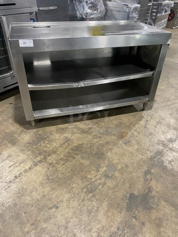 WOW! Commerical Custom Made Prep/ Worktop Counter! With Shelf Storage Underneath! All Stainless Steel! On Legs! - Image 1 of 6