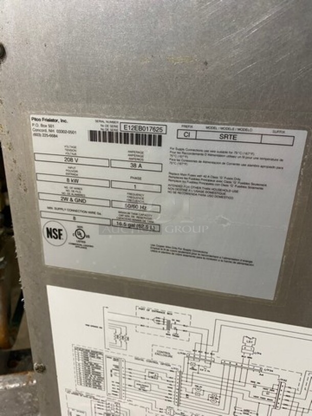 NICE! Pitco Electric Powered Commercial Pasta Cooker/Rethermalizer! With Backsplash! All Stainless Steel! On Legs! Model: SRTE SN: E12EB017625 208V 60HZ 1 Phase - Image 7 of 9