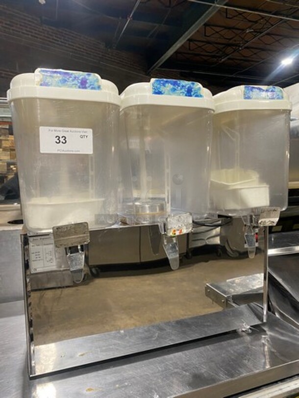 Commercial Countertop Tripple Hopper Refrigerated Beverage Dispenser! - Image 1 of 10